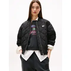 TOMMY HILFIGER - Chaqueta Bomber Acolchada Con Logo Negro Tommy Jeans