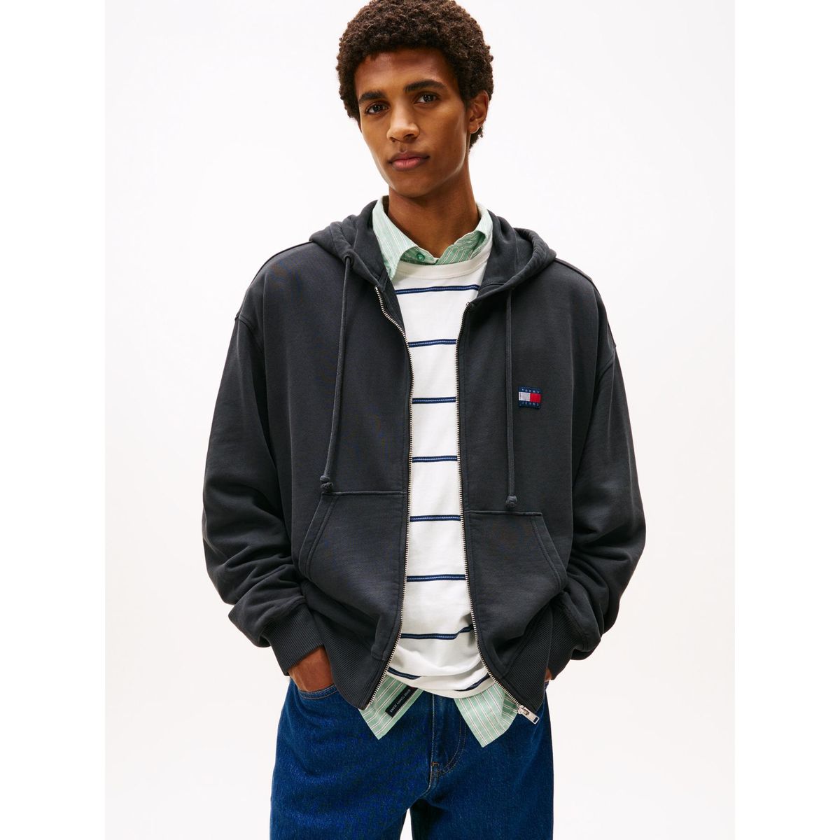 TOMMY HILFIGER - Polerón Hoodie 90S New Classic Gris Tommy Jeans