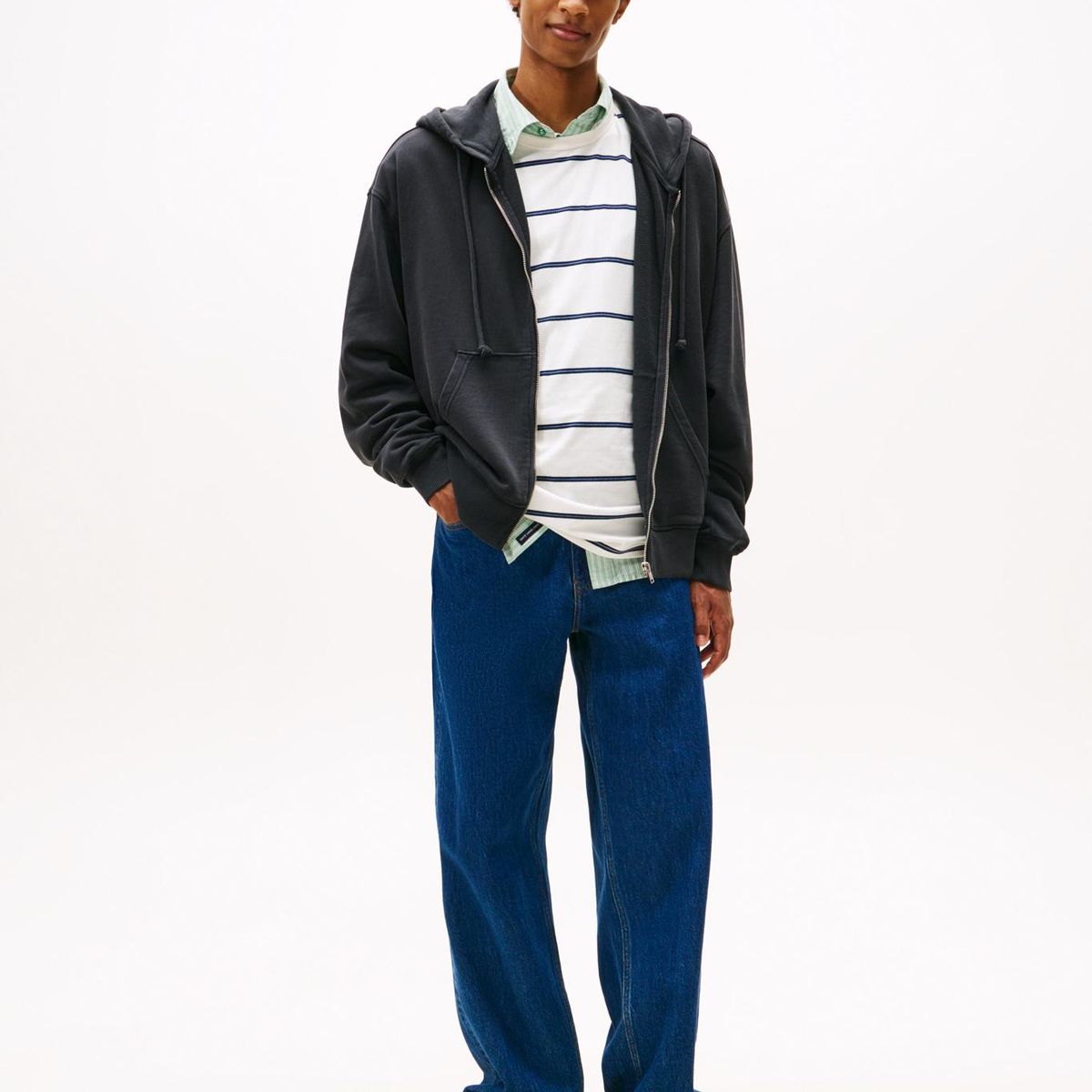 TOMMY HILFIGER - Polerón Hoodie 90S New Classic Gris Tommy Jeans