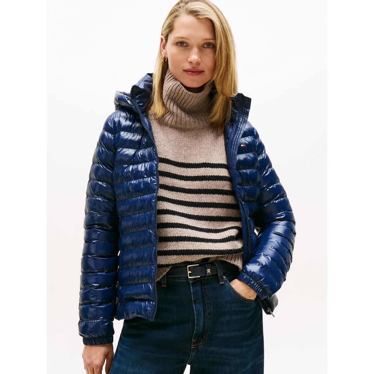 TOMMY HILFIGER - Parka Water-Repellent Padded Slim Fit Azul Tommy Hilfiger