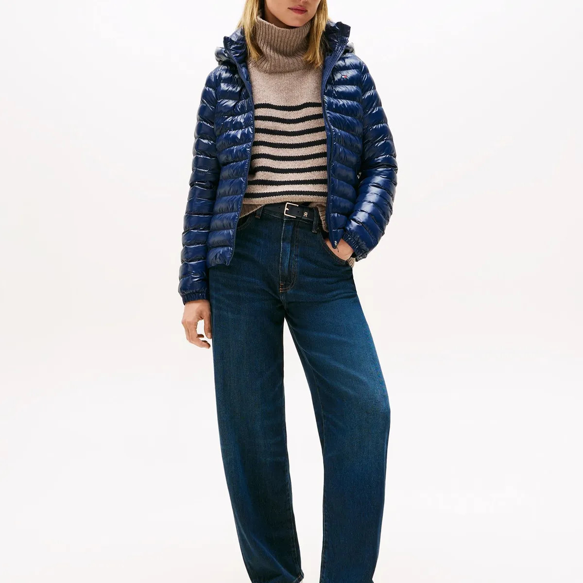 TOMMY HILFIGER - Parka Water-Repellent Padded Slim Fit Azul Tommy Hilfiger