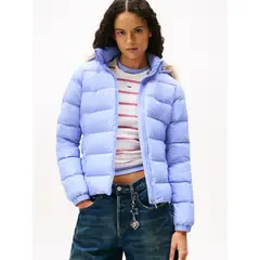 TOMMY HILFIGER - Parka Hooded Basic Acolchada Lila Tommy Jeans
