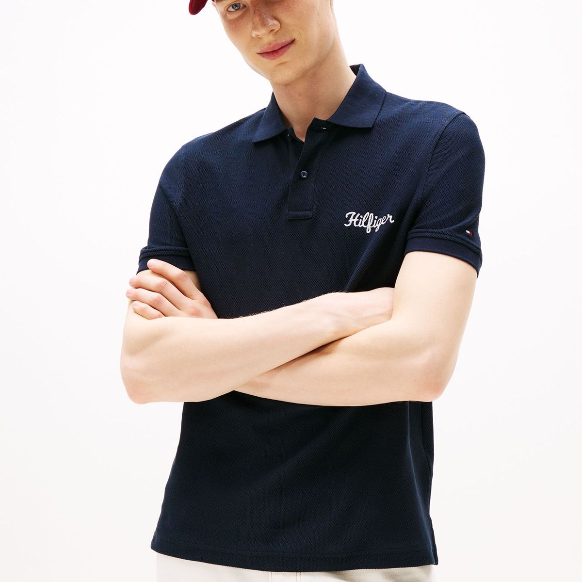 TOMMY HILFIGER - Polo Con Logo Gráfico Regular Fit Azul Tommy Hilfiger