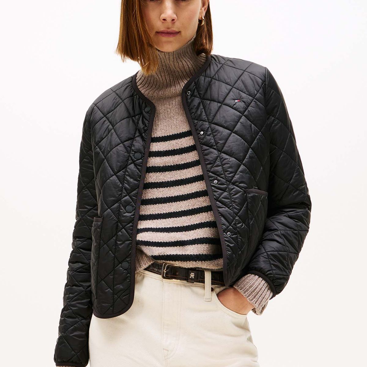 TOMMY HILFIGER - Chaqueta Acolchada Ligera Negro Tommy Hilfiger