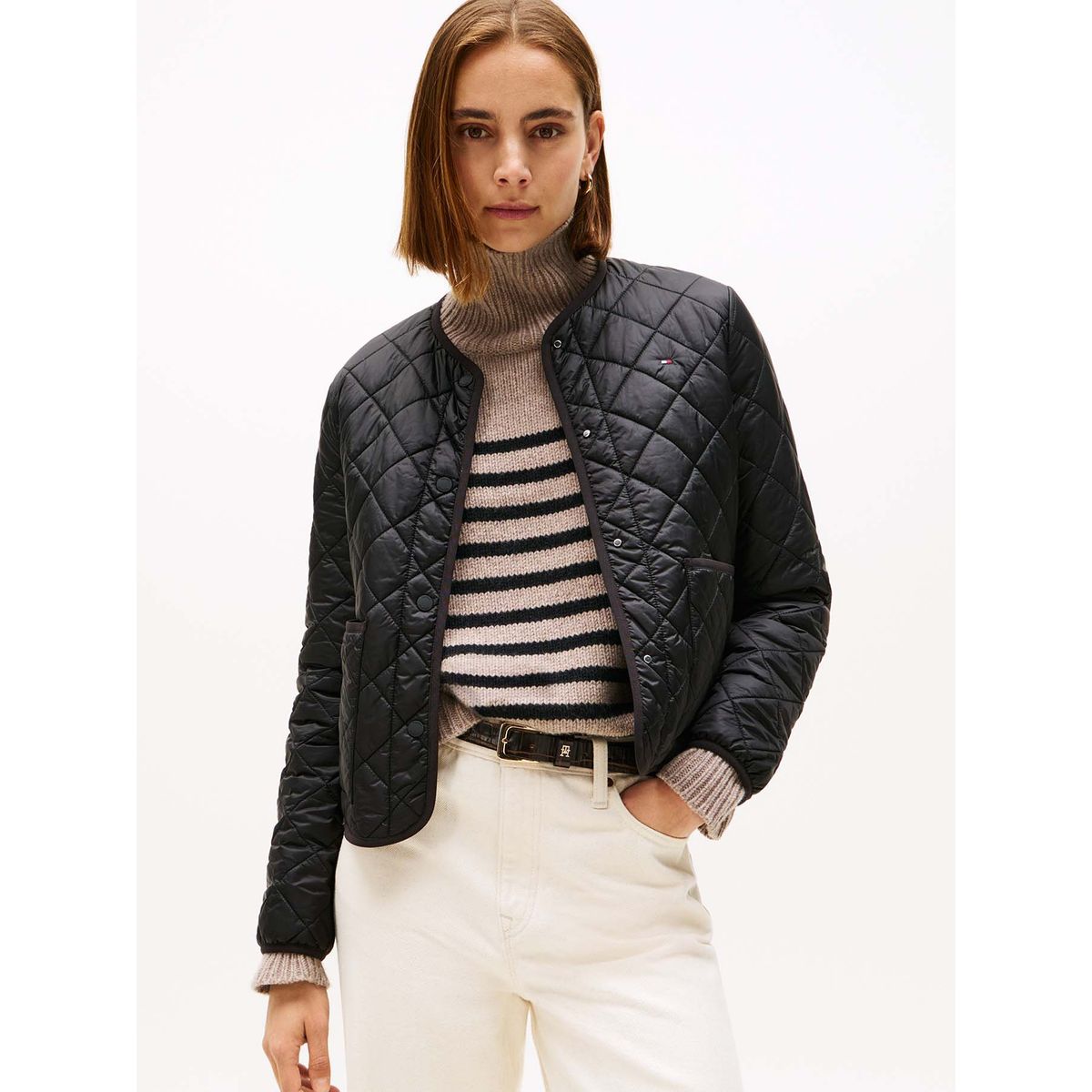 TOMMY HILFIGER - Chaqueta Acolchada Ligera Negro Tommy Hilfiger