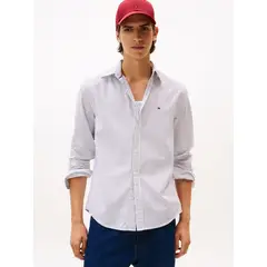 TOMMY HILFIGER - Camisa Core De Popelín Regular Fit Blanco
