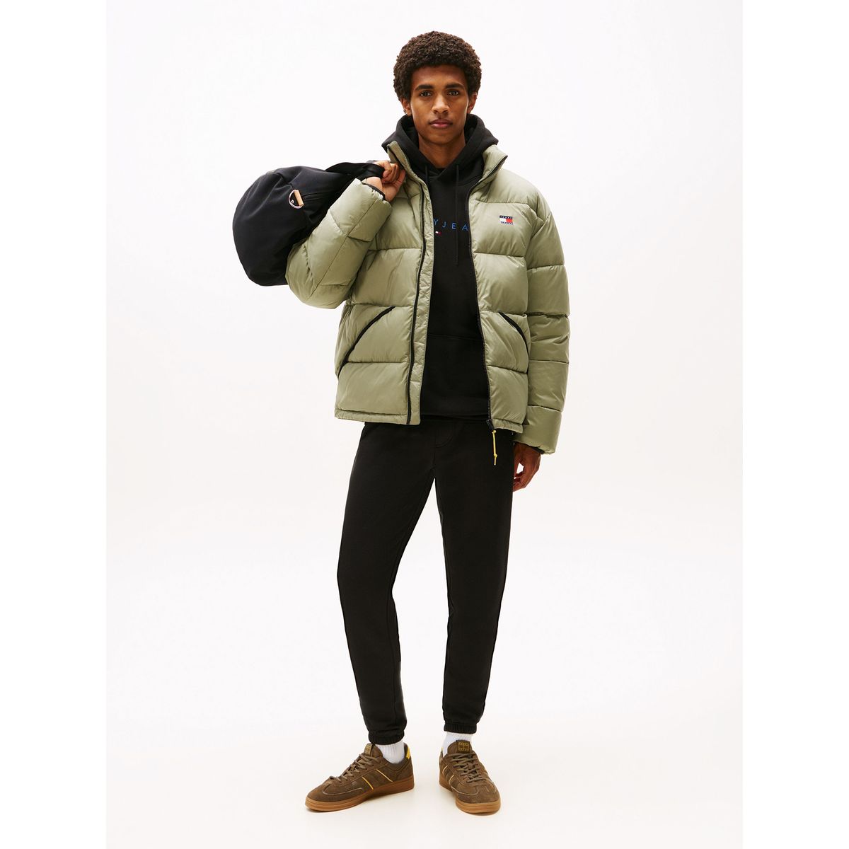 TOMMY HILFIGER - Joggers Slim Fit Con Logo Bordado Negro Tommy Jeans