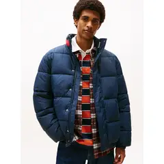 TOMMY HILFIGER - Parka Acolchada Color Block Azul Tommy Jeans