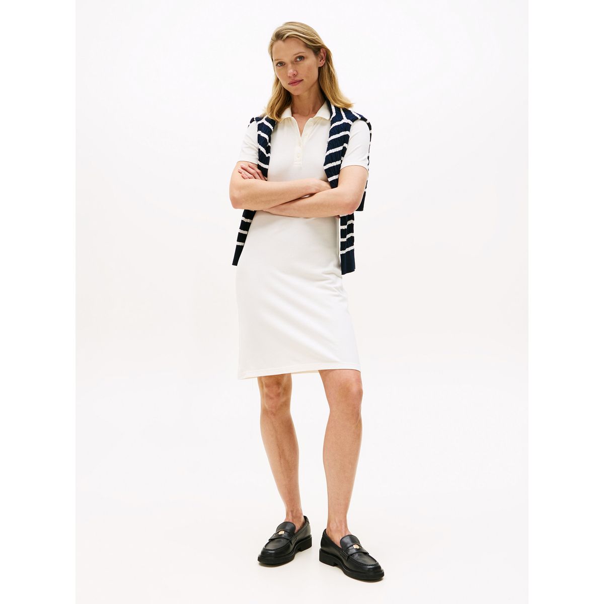 TOMMY HILFIGER - Vestido Polo 1985 De Corte Slim Blanco Tommy Hilfiger