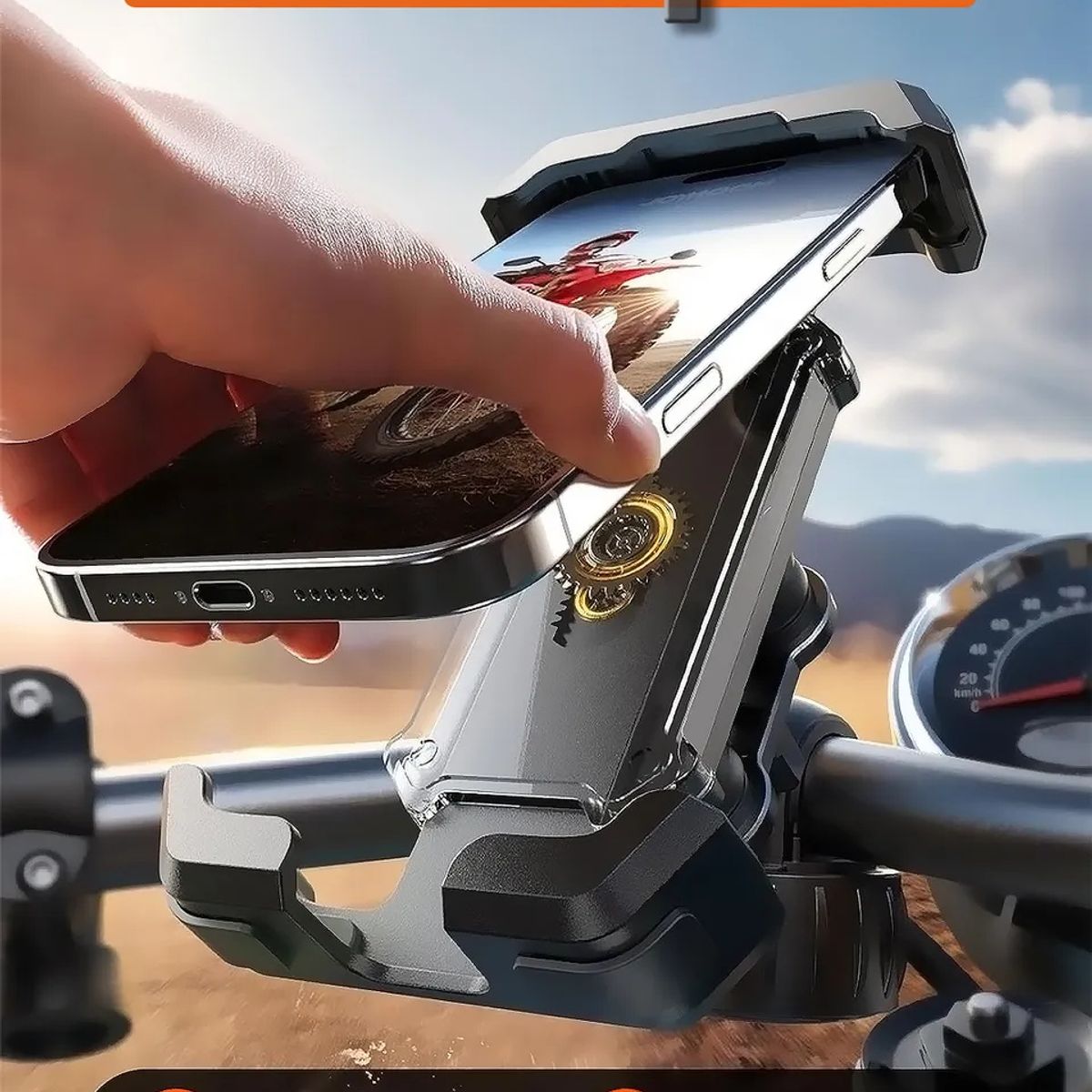 KUANGYE - Soporte Para Celular Moto Bicicleta Base Porta Teléfono