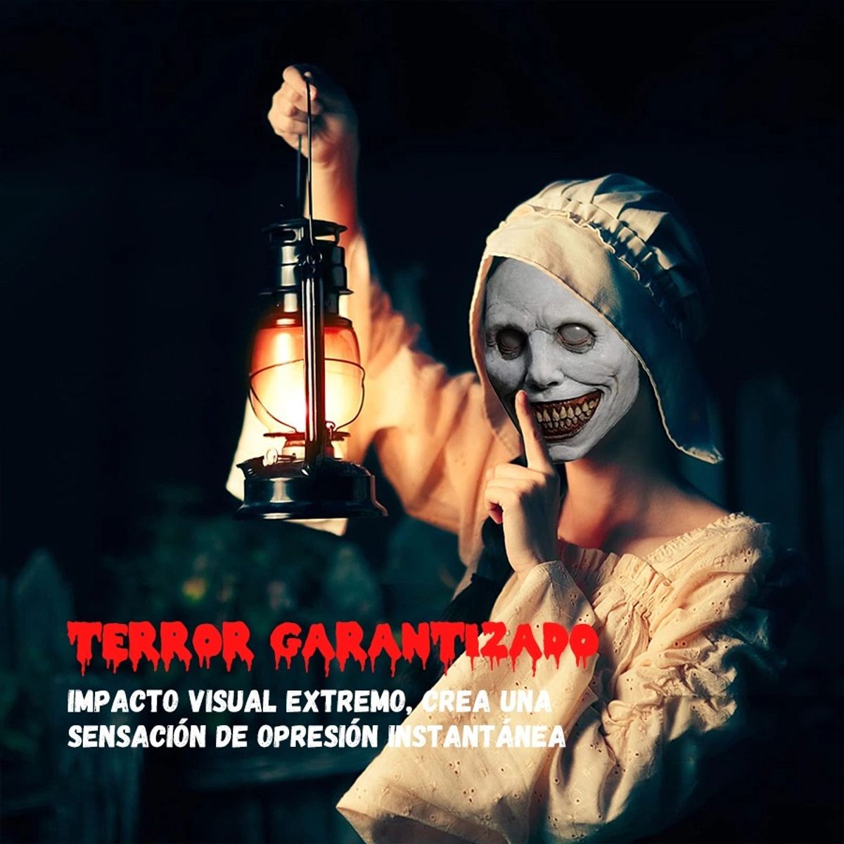 CINDISAMI - Máscara Espeluznante De Halloween Festival Accesorios Demonio