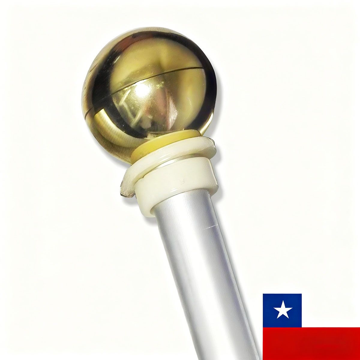 GENERICO - Mastro Universal Prateado Para Bandeira Chilena De 170 Cm