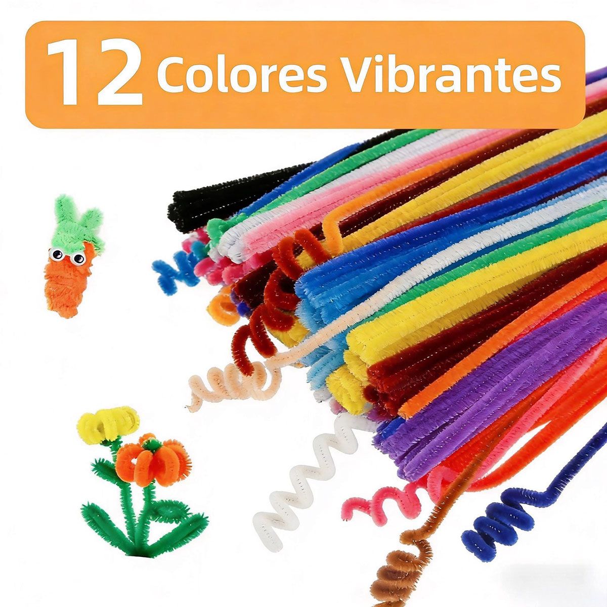 MOONCORE - 1200 Limpiapipas De Colores Para Manualidades Infantiles