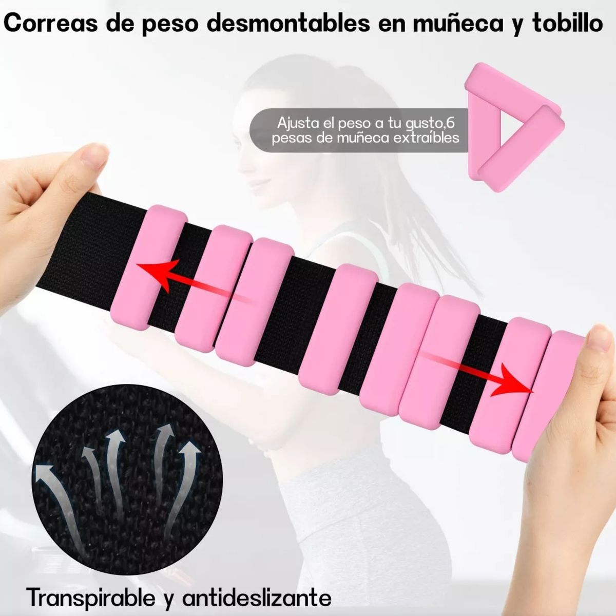 KINDA NICE - Kit 2 Mancuerna Pesas Para Tobillos Y Muñeca 0.9kg Ajustable
