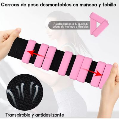 Imagen 2 del producto Kit 2 Mancuerna Pesas Para Tobillos Y Muñeca 0.9kg Ajustable