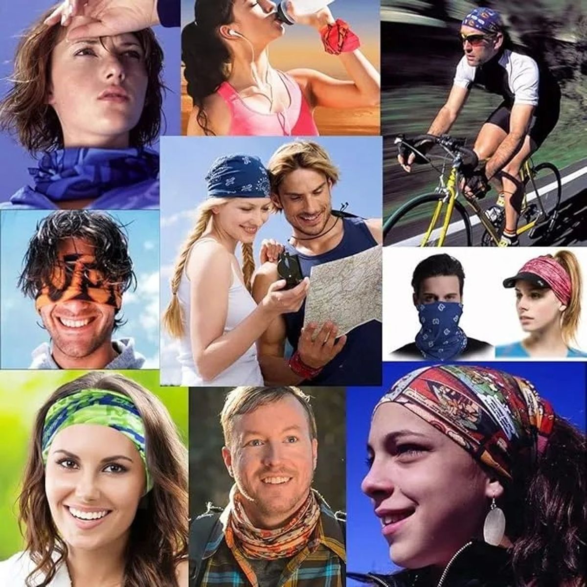 KUANGYE - Pack 20 Bandanas + De 100 Diseños A Elegir