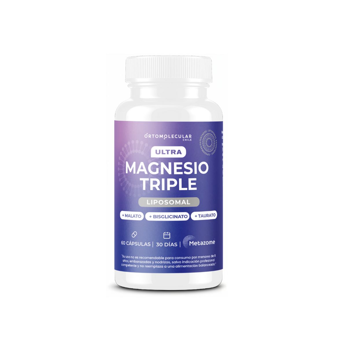ORTOMOLECULAR - Pack x2 Ultra Magnesio Triple Liposomal 60 Capsulas Ortomolecular
