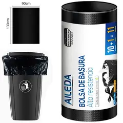 AILEDA - 10 Bolsa De Basura Tarro Municipal 90x130 Cm - Resistente