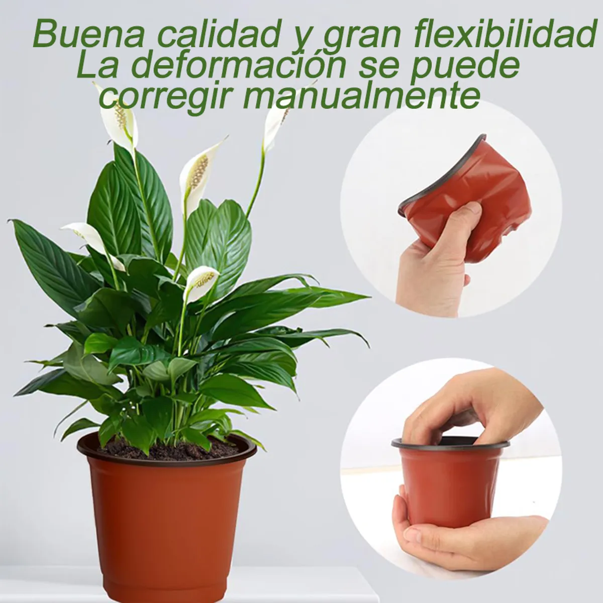 CINDISAMI - Maceta Blanda De Maceta Fácil De Plántulas 15x15cm 100pcs