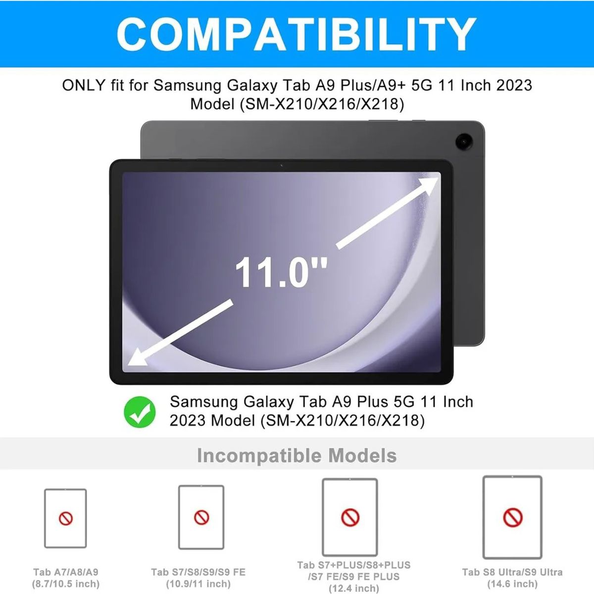 KUANGYE - Funda Con Ñ Teclado Para Samsung Galaxy Tab A9 Plus
