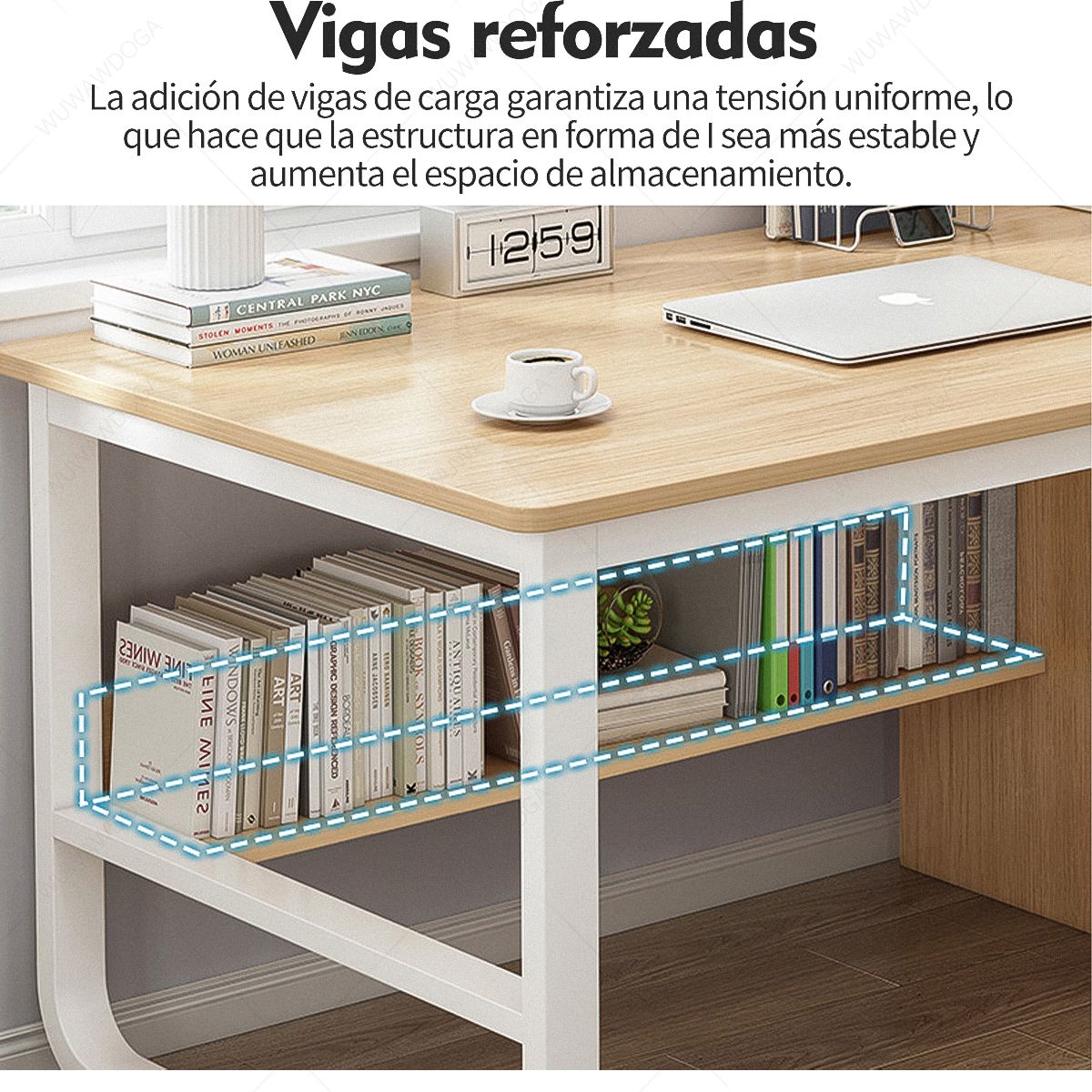 Escritorio Para Casa Con Estante Escritorio De Oficina 100cm, marca UENMI - Foto 2