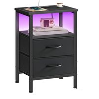 Velador 2 Niveles Con Cajones Buró Mesa 28×28×60 cm