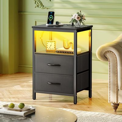 Imagen 2 del producto Velador 2 Niveles Con Cajones Buró Mesa 28×28×60 cm