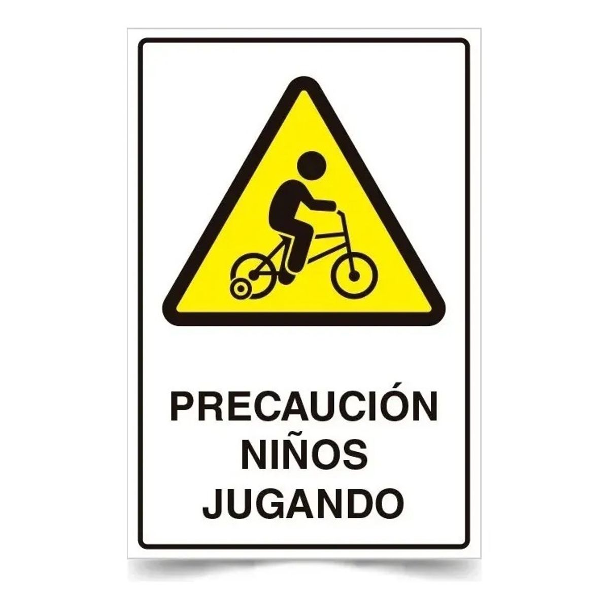 KUANGYE - Señal Precaución Niños Jugando 60x40cm Metálico