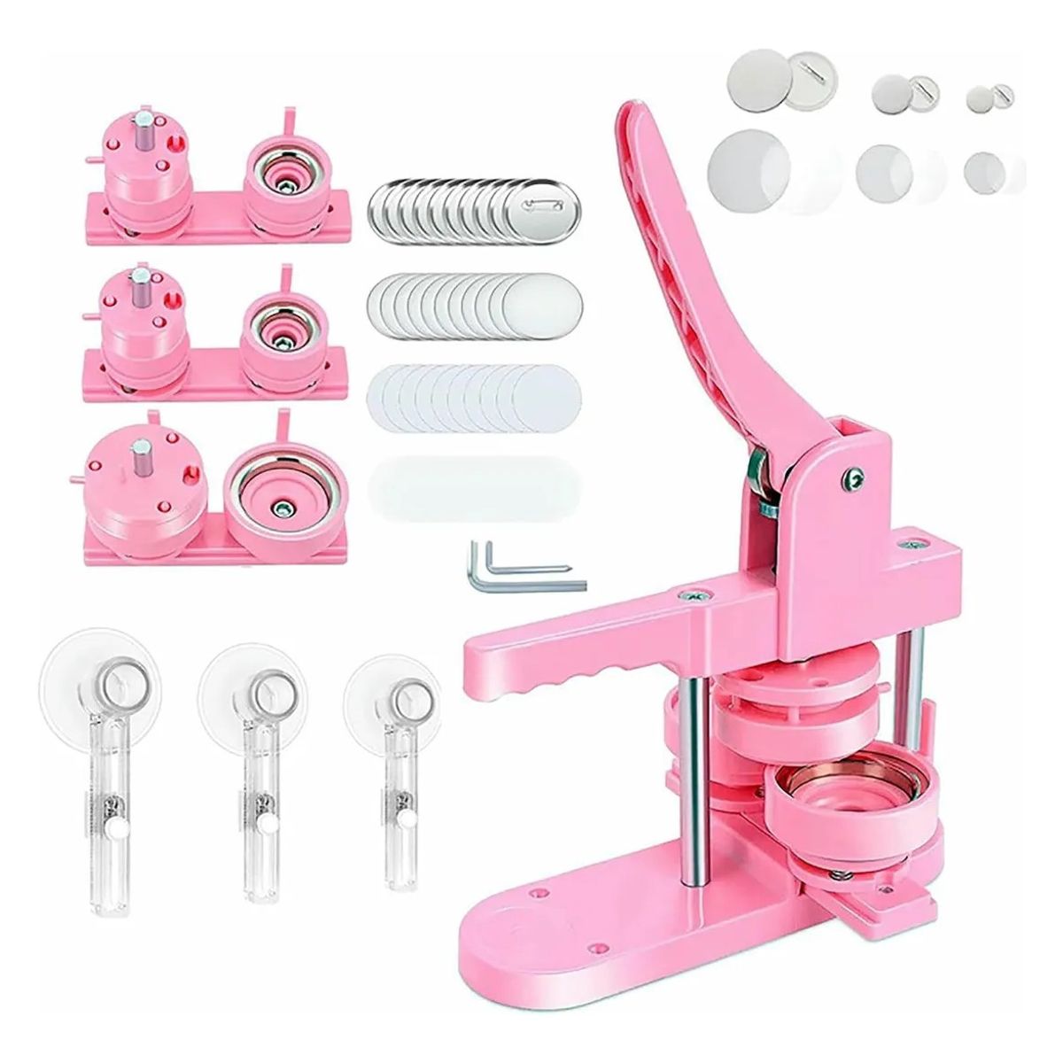KUANGYE - Máquina De Chapitas Con Matrices 25+37+58 Mm 300pcs