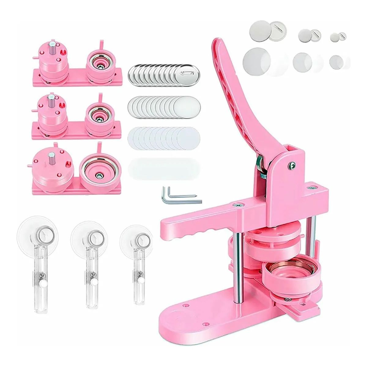 KUANGYE - Máquina De Chapitas Con Matrices 25+37+58 Mm 300pcs