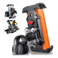 KUANGYE - Soporte Porta Celular Moto Bicicleta Scooter Negro