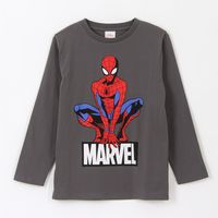 Polera Manga Larga Niño Spiderman Pose Gris