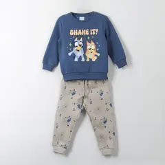 BLUEY - Conjunto Buzo Niño Shake it Azul Bingo &