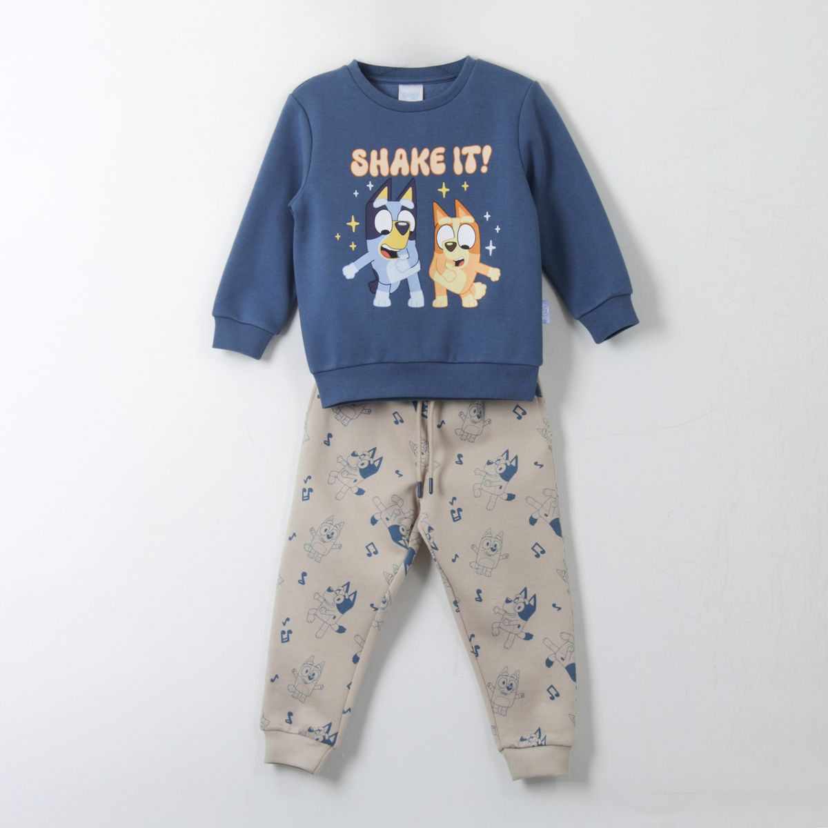 BLUEY - Conjunto Buzo Niño Shake it Azul Bingo & Bluey