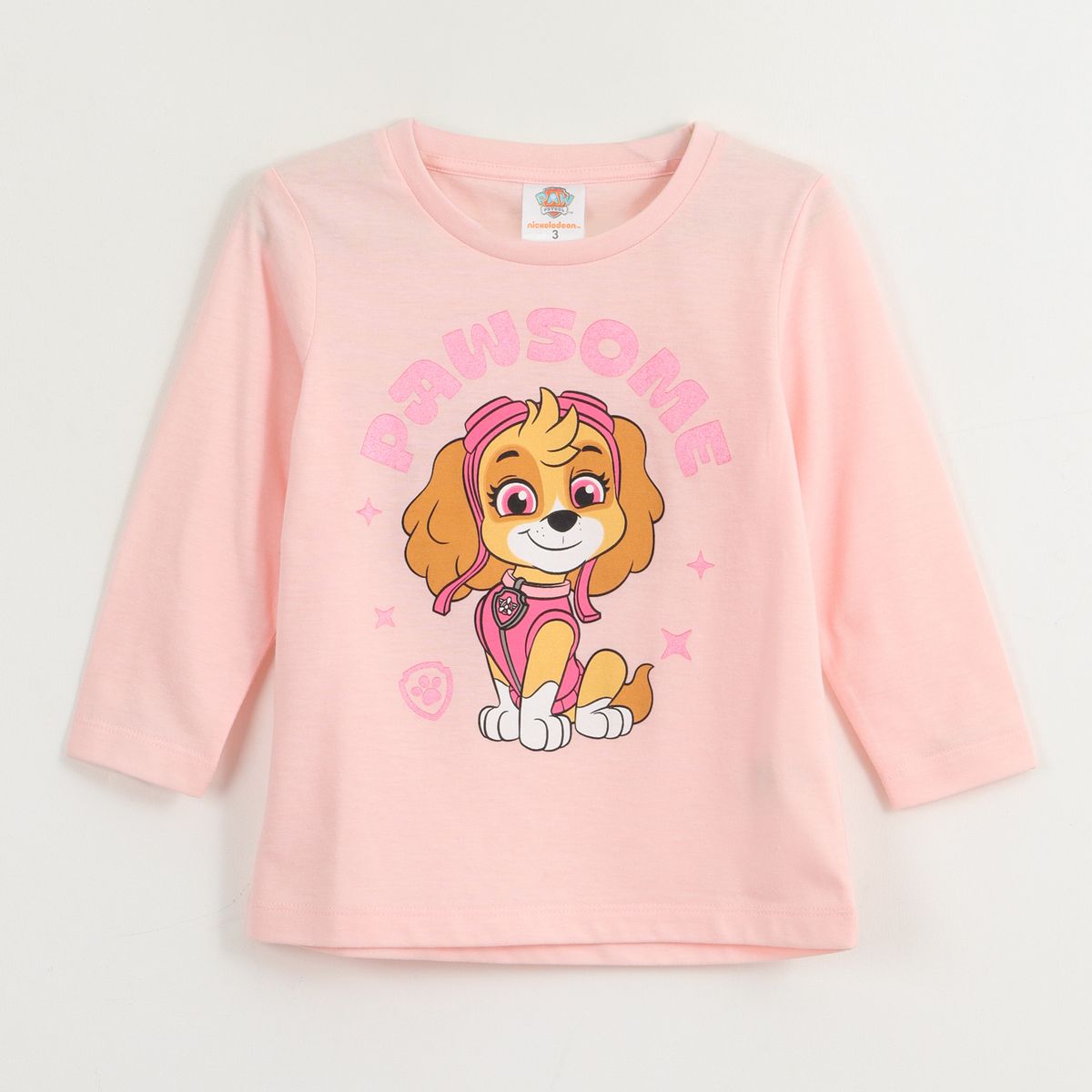 PAW PATROL - Polera Manga Larga Niña Pawsome Skye Rosado Paw Patrol