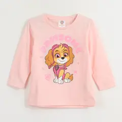 PAW PATROL - Polera Manga Larga Niña Pawsome Skye Rosado