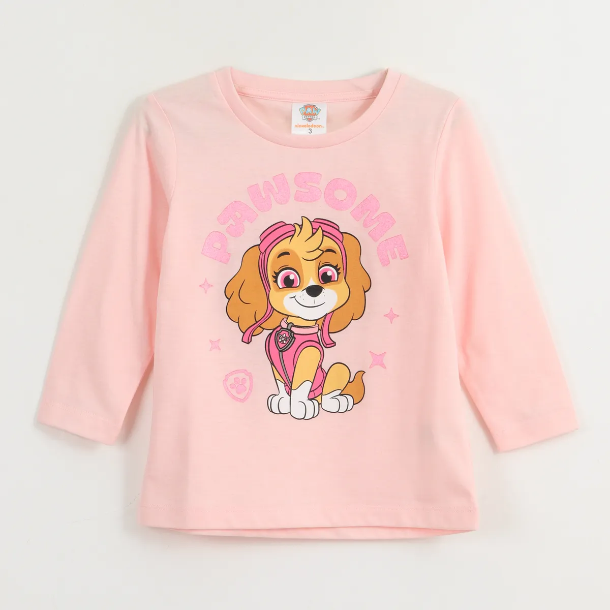 PAW PATROL - Polera Manga Larga Niña Pawsome Skye Rosado Paw Patrol