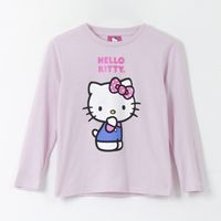 Polera Manga Larga Niña Personaje Blanco