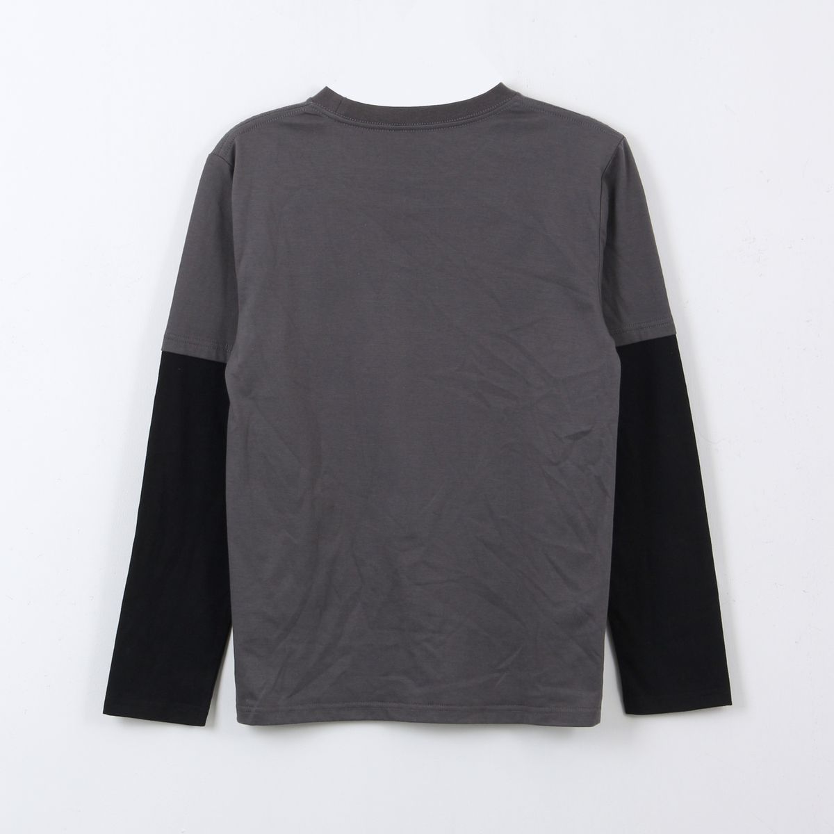 MARVEL - Polera Doble Manga Niño Spiderman Face Gris Marvel