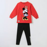 Conjunto Niña Minnie Mouse Guiño Rojo