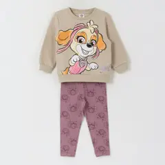 PAW PATROL - Conjunto Niña Skye Jump Beige