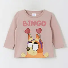 BLUEY - Polera Manga Larga Niña Bingo Rosado