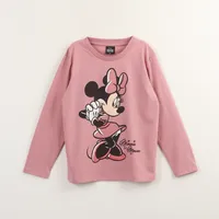 Polera Manga Larga Niña Minnie Mouse Rosado