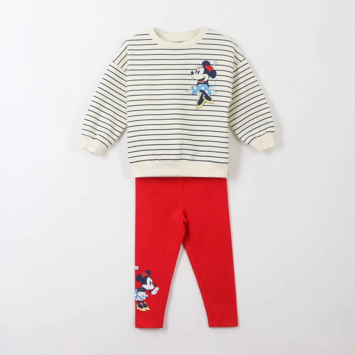 DISNEY - Conjunto Niña Rayas Minnie Mouse Blanco Disney