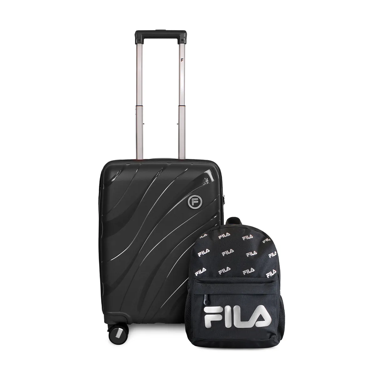 F - Pack Maleta cabina S Lola 10kg + Mochila Urbanix Fila 10lts negro-silver
