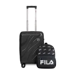F - Pack Maleta cabina S Lola 10kg + Mochila Urbanix Fila 10lts negro-silver