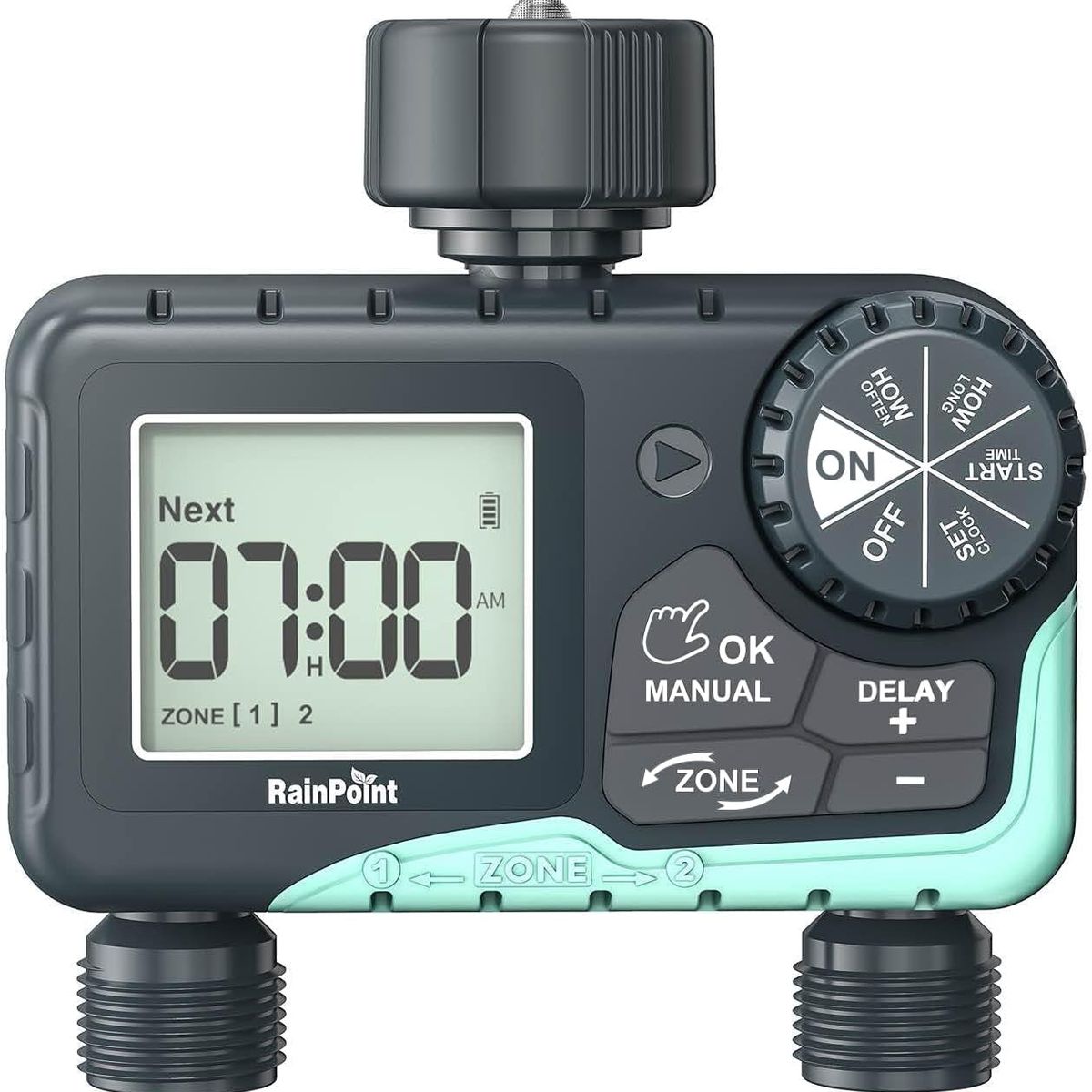 GENERICO - Programador Riego Automatico Controlador Digital 2 Zonas