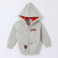 Polerón con Cierre Niño Spiderman Gris
