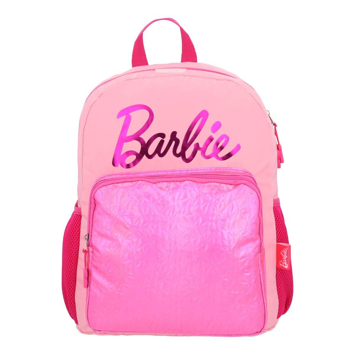 BARBIE - Mochila Escolar Niña con Bolsillo Frontal Rosado Barbie