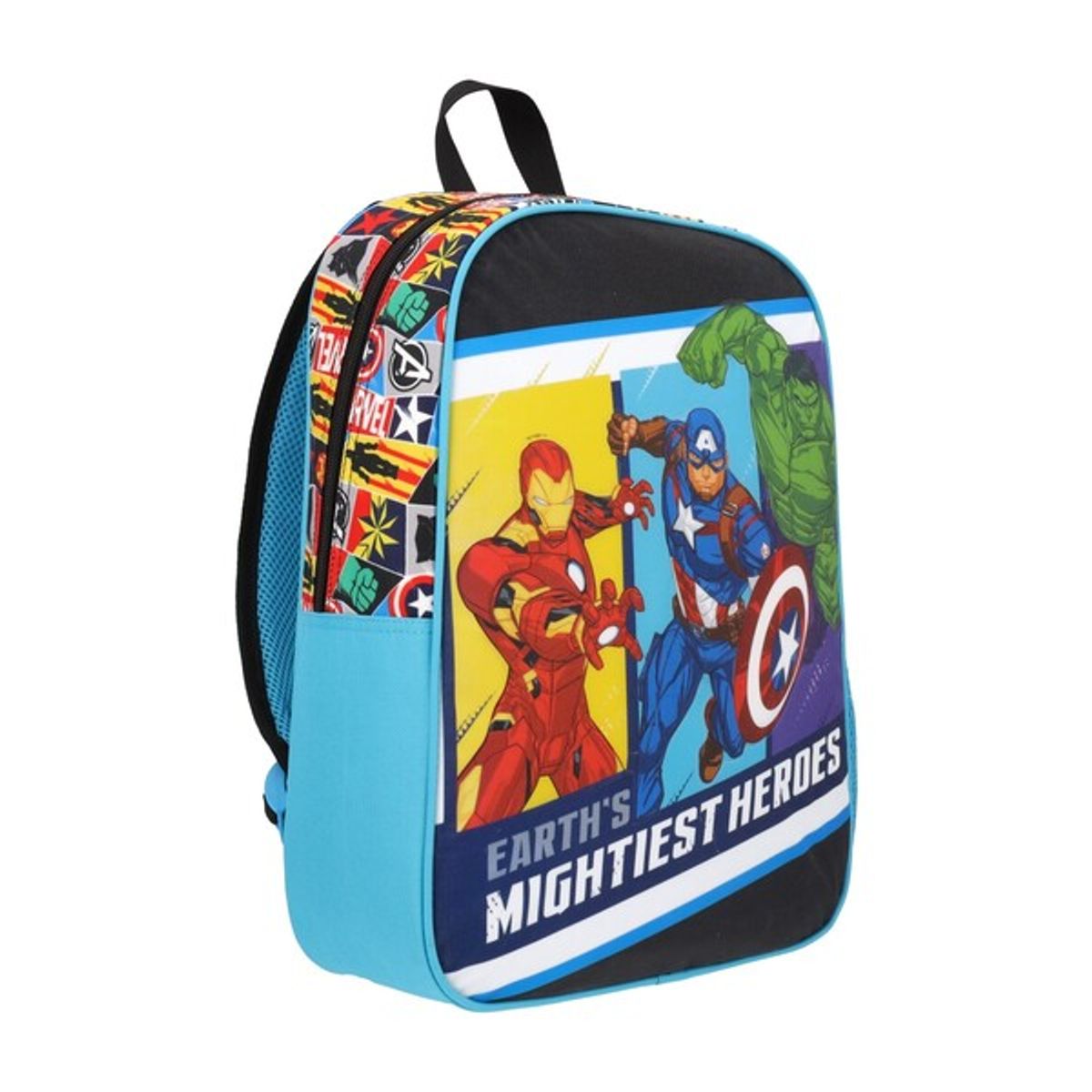 MARVEL - Mochila Escolar Niño Avengers Print Celeste Marvel